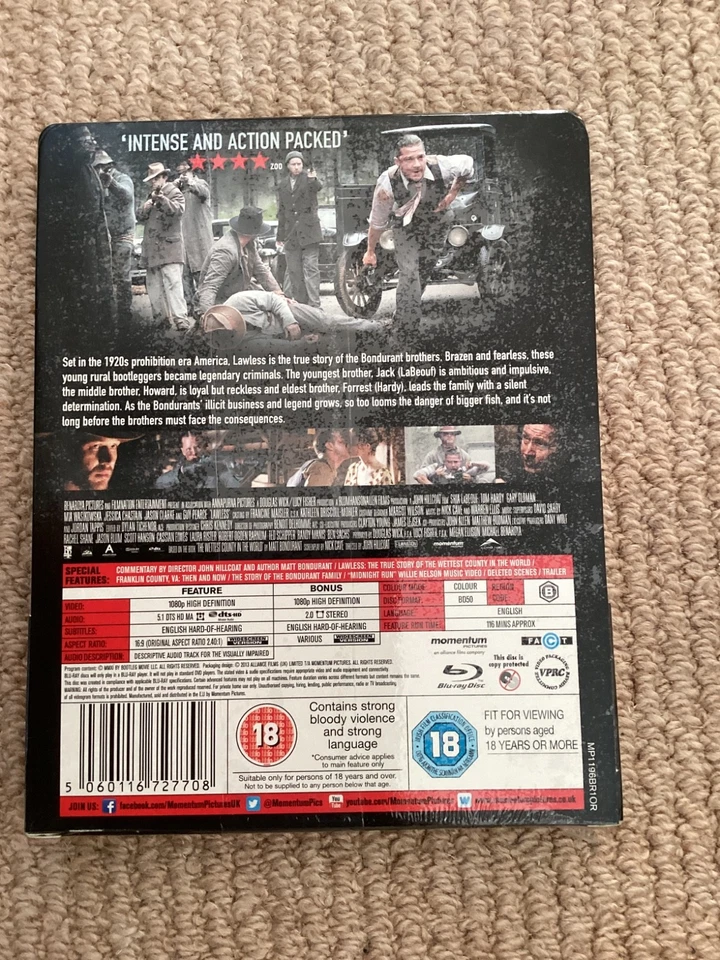 Lawless - Blu-Ray SteelBook - New & Sealed - perfect condition - Image 2 of 3