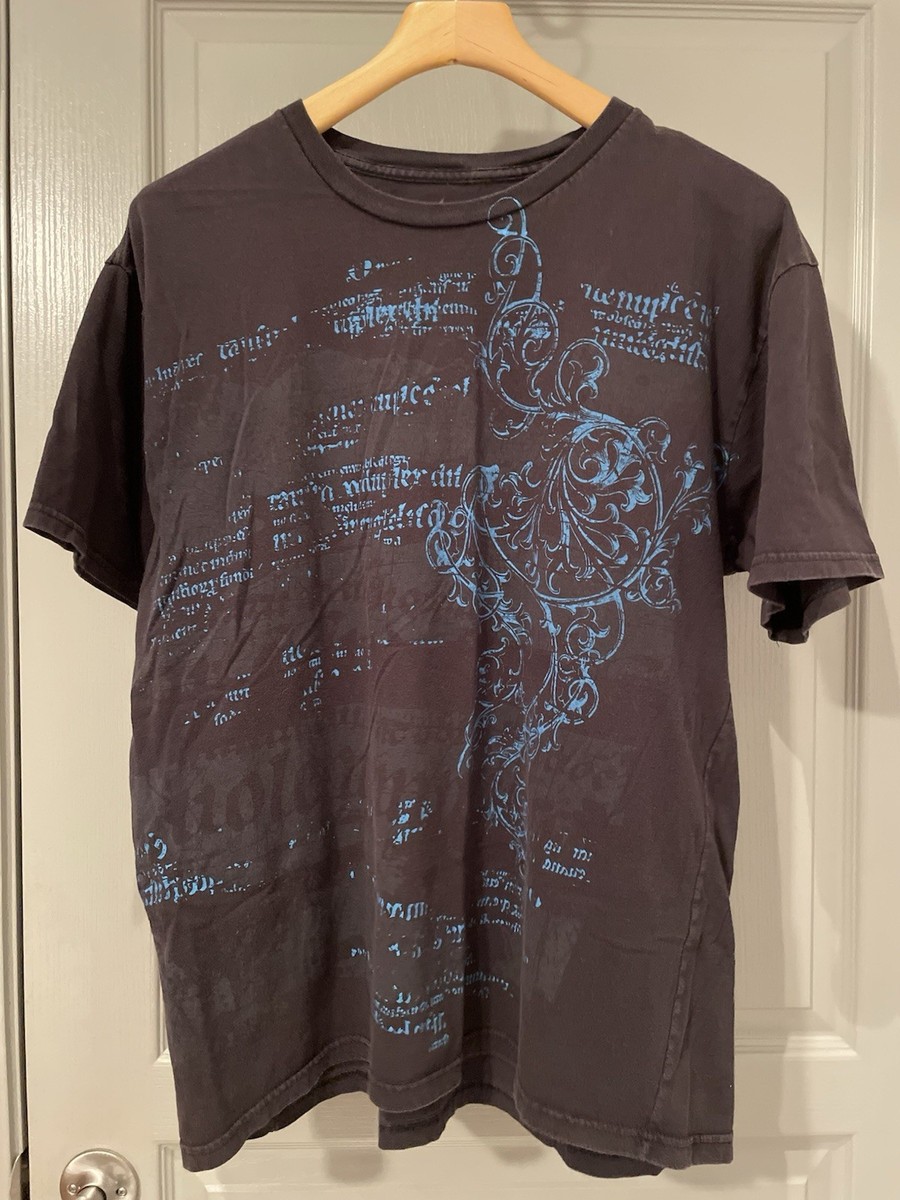 Y2K Citizen Earth Affliction Graphic Shirt Sz XL Frutiger