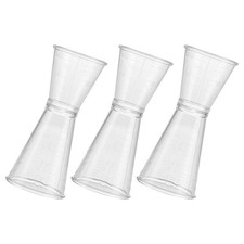 3 Pcs Plastic Double Sided Jigger Cup For Cocktail Measuring And Bartending