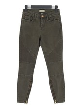 River Island Women's Jeans UK 8 Green Cotton with Elastane, Polyester Skinny