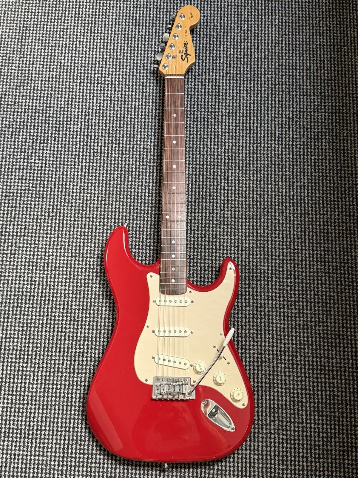 1996 Squier Stratocaster Electric Guitar Red | Fender 50th Anniversary Year