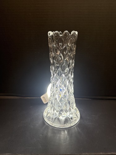 Fostoria Artichoke Vase American Large Clear EAPG UV Glow # 184 Rare - Picture 18 of 20