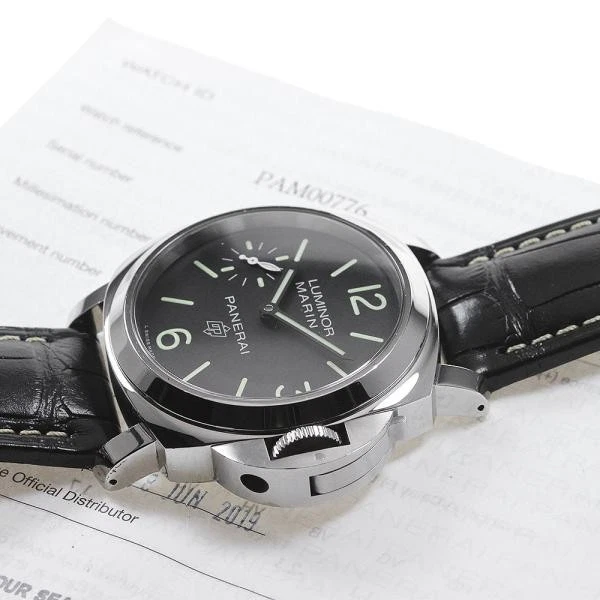 Panerai — Officine Panerai Luminor Marina PAM00776 44mm SS Black Dial Watch #C4416