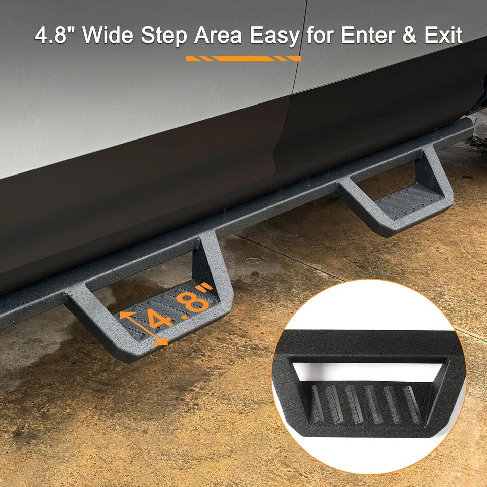 Fits 2010-2024 Dodge Ram 2500 3500 Crew Cab Running Board Step Bars Nerf Bars Foto 3 de 4