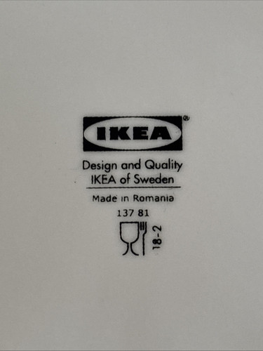 4 Ikea FORMIDABEL Bread Side Plates Dishes 20726 Solid White Square Shape Round - Picture 4 of 6