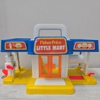 Vintage 1986 Fisher-Price Little People Little Mart Gas Station Car Wash