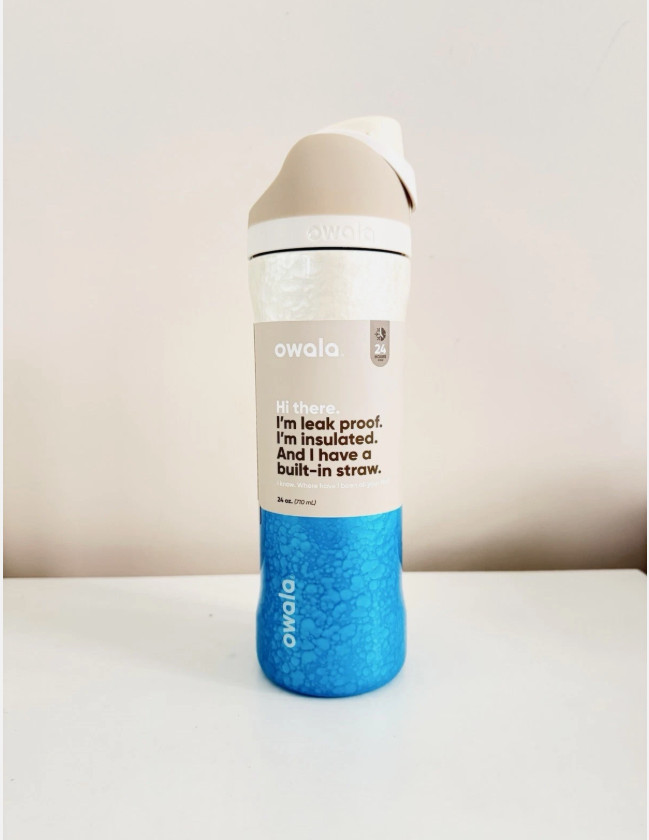 NEW Owala 24oz ROLLING IN Blue Beach FreeSip Water Bottle Birthday Bash Special