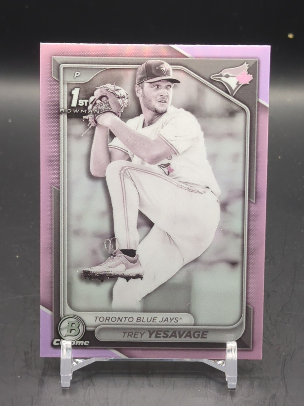 2024 Bowman Draft Trey Yesavage 1st Chrome Pearl Refractor Blue Jays