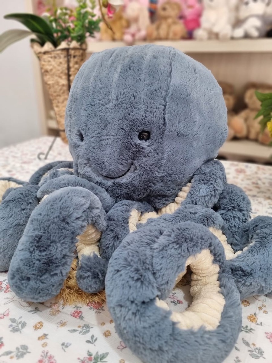  Storm Octopus Large タコ 蛸 Lサイズ Jellycat Storm Octopus Really Big – NWOT –Dark Teal Plush – Rare