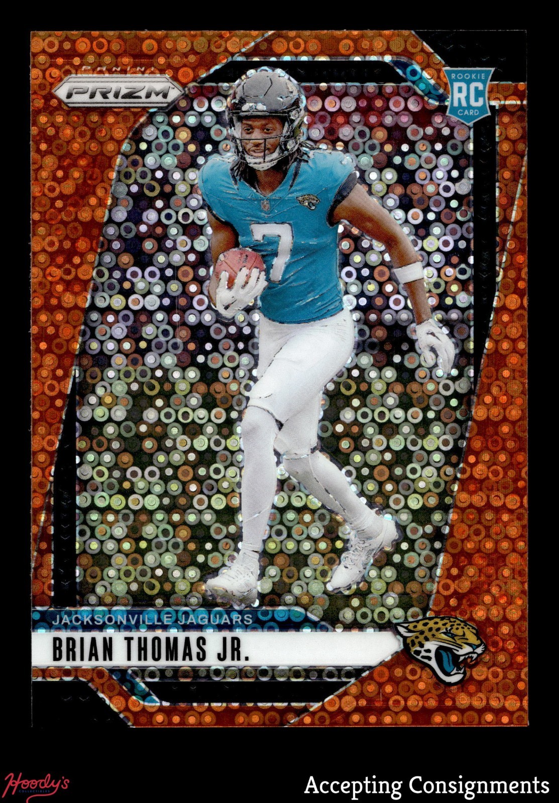 2024 Panini Prizm Prizms Orange Disco #314 Brian Thomas Jr. RC ROOKIE JAGUARS