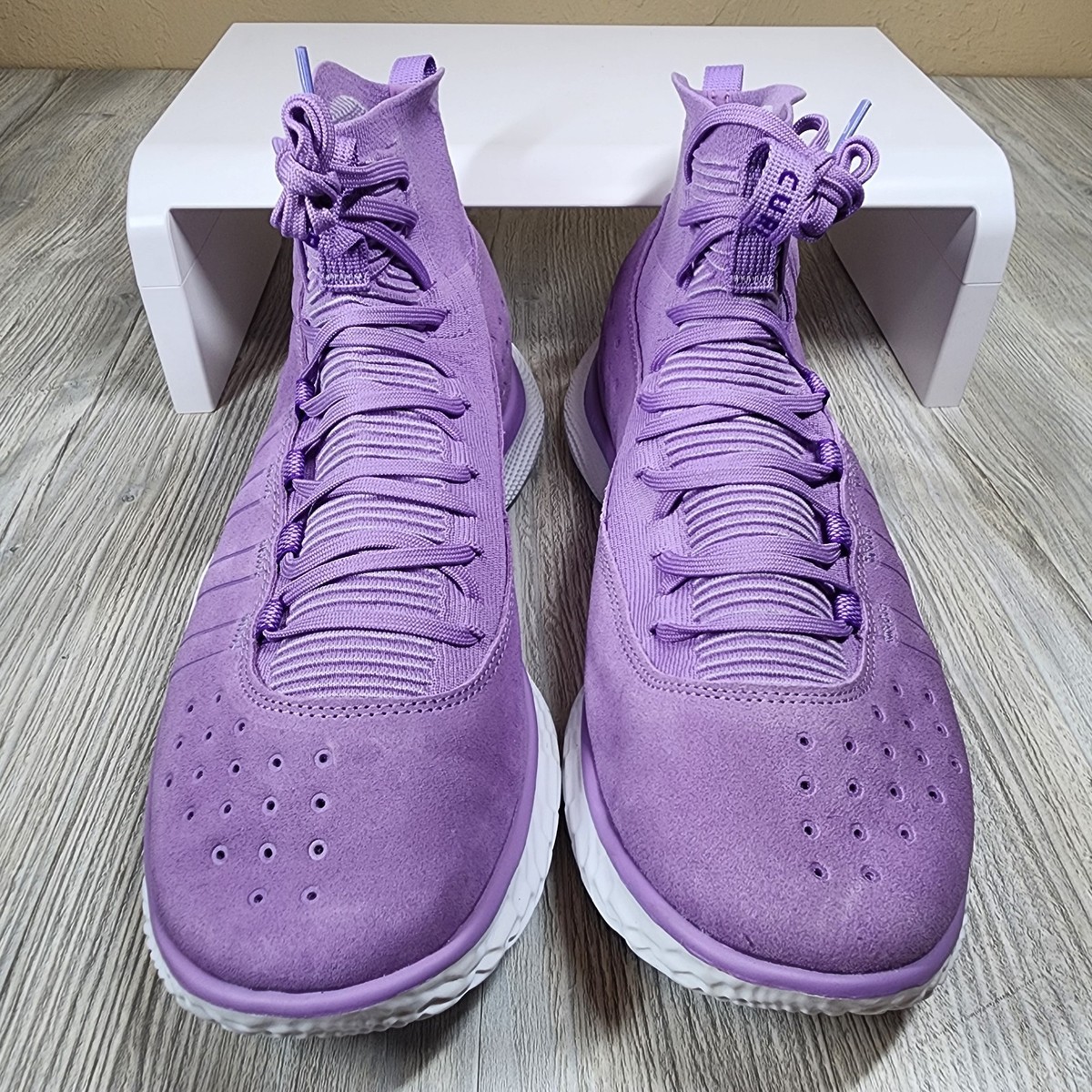 Under Armour Curry 4 Flotro Vivid Lilac Purple Mens Size 14 New