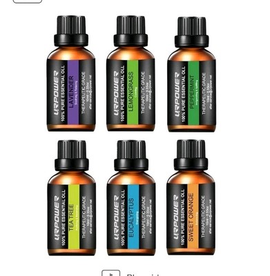 6 Pure Essential Oils Premium Grade Oil Natural Aromatherapy Diffuser Oil Set