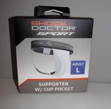 Shock Doctor Adult Supporter w/ Cup Pocket Size Large BRAND NEW IN PACKAGE