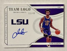 2022-23 National Treasures Collegiate Tari Eason Team Logo Rookie Auto /49 LSU