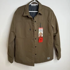 NWT Rugged Elements Men’s Long Sleeve Brown Work Shirt Jacket Size M