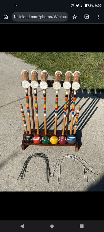 forster croquet set vintage wood full set! nice!!