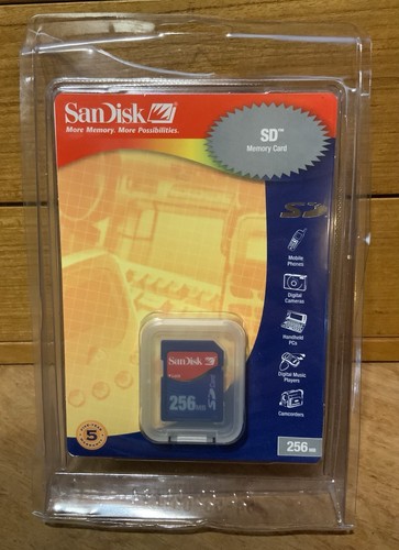 Vintage SanDisk 256 MB SD Memory Card Secure Digital Rare (SDSDB-256-768) Sealed - Picture 3 of 8
