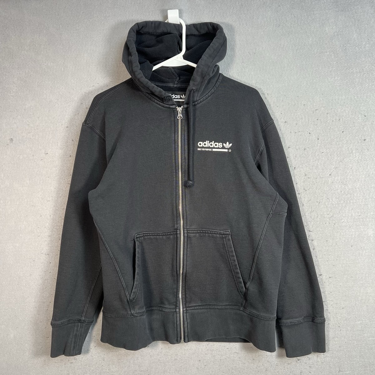 Adidas Built For Purpose Sweatshirt Adult Small Black Full Zip Hoodie Mens