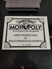 Monopoly Nintendo NES Complet Poster FRA