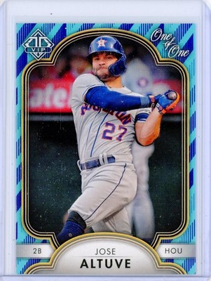 2023 Topps Transcendent Collection VIP Party JOSE ALTUVE Blue & Aqua 1/1