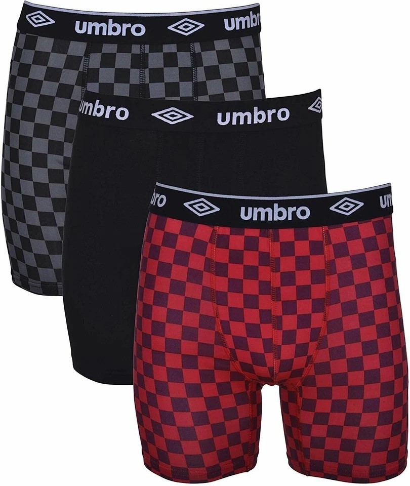 Ropa interior de rendimiento Umbro para hombre - Paquete de 3 calzoncillos boxer elásticos de rendimiento... Foto 2 de 4