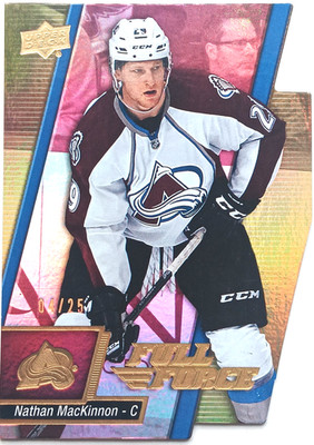 2015-16 UD Full Force Die Cut Nathan Mackinnon /25 Colorado Avalanche