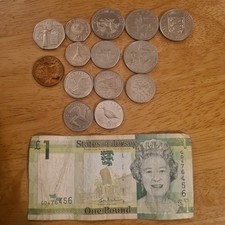 Random British Coins + A �1 Note