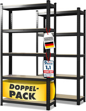 Set Di 2 Scaffale per Carichi Pesanti, 60X120X200 Cm, Con Struttura in Acciaio -