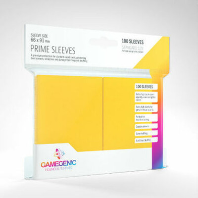Gamegenic Sleeves: Yellow Standard Size Prime Sleeves (100ct) Asmodee ASMGG1020