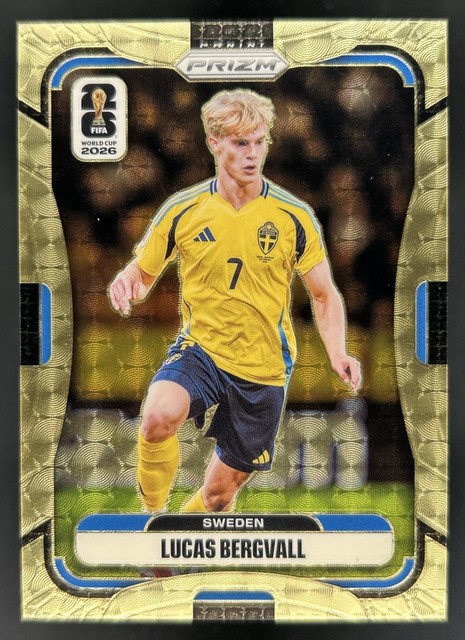2026 Panini Prizm World Cup Lucas Bergvall Gold Power #1/1 Sweden