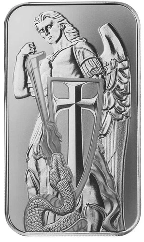 Archangel Michael 1 oz .999 Silver Bar Scottsdale BU in CAPSULE *MINT SEALED!