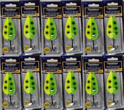 12 Pack, Danielson Night Fight Casting Spoon 1 Oz South Paw NFCS-1SP, NEW!