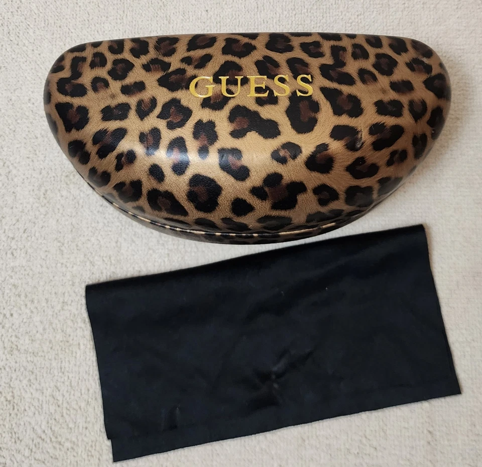 Auténticas gafas de sol GUESS con estampado de leopardo grandes duras SOLO ESTUCHE Foto 4 de 4