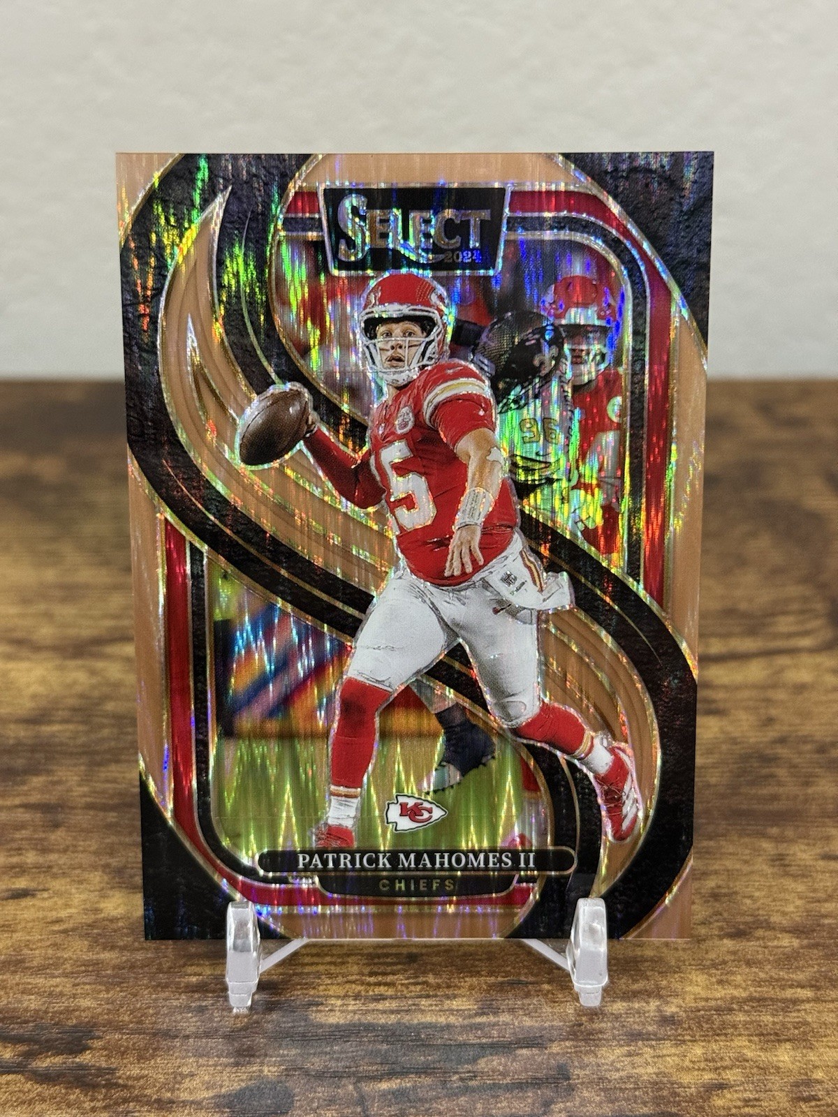 2024 Panini Select Premier Level Patrick Mahomes II #120 Copper Shock Prizm /299
