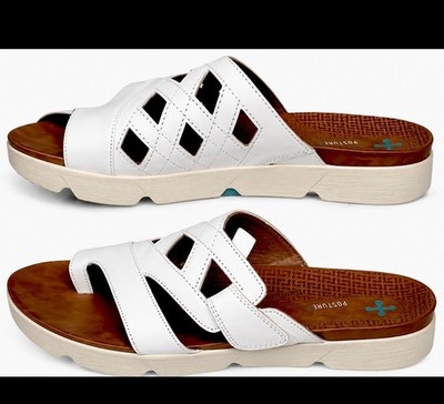 Baretraps Posture Plus Sandal leather slip On nonskid comfort Orthopedic Harison