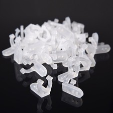 DELight® 100 Pcs 1/2" LED Rope Light Holder Wall Mounting Clips 13mm PVC Acc