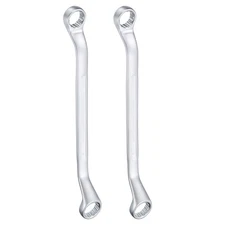 2pcs 45-Degree Offset Box End Wrench 17mm x 19mm Metric Double Box End Wrench