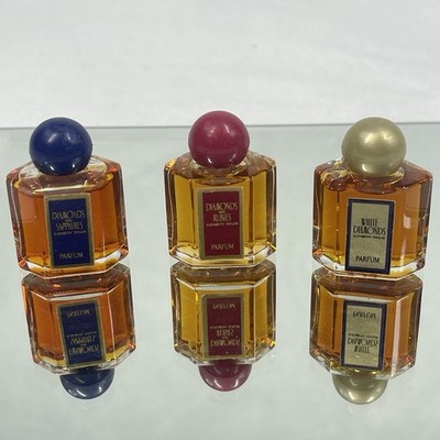 Vintage Elizabeth Taylor Mini Parfum U CHOOSE White Diamonds Rubies Sapphires
