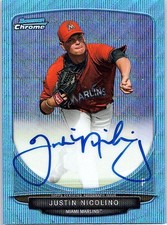 2013 Bowman Chrome Blue Wave Refractor Autographs Guide 58