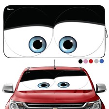 Gven Car Windshield Sun Shade Black Large