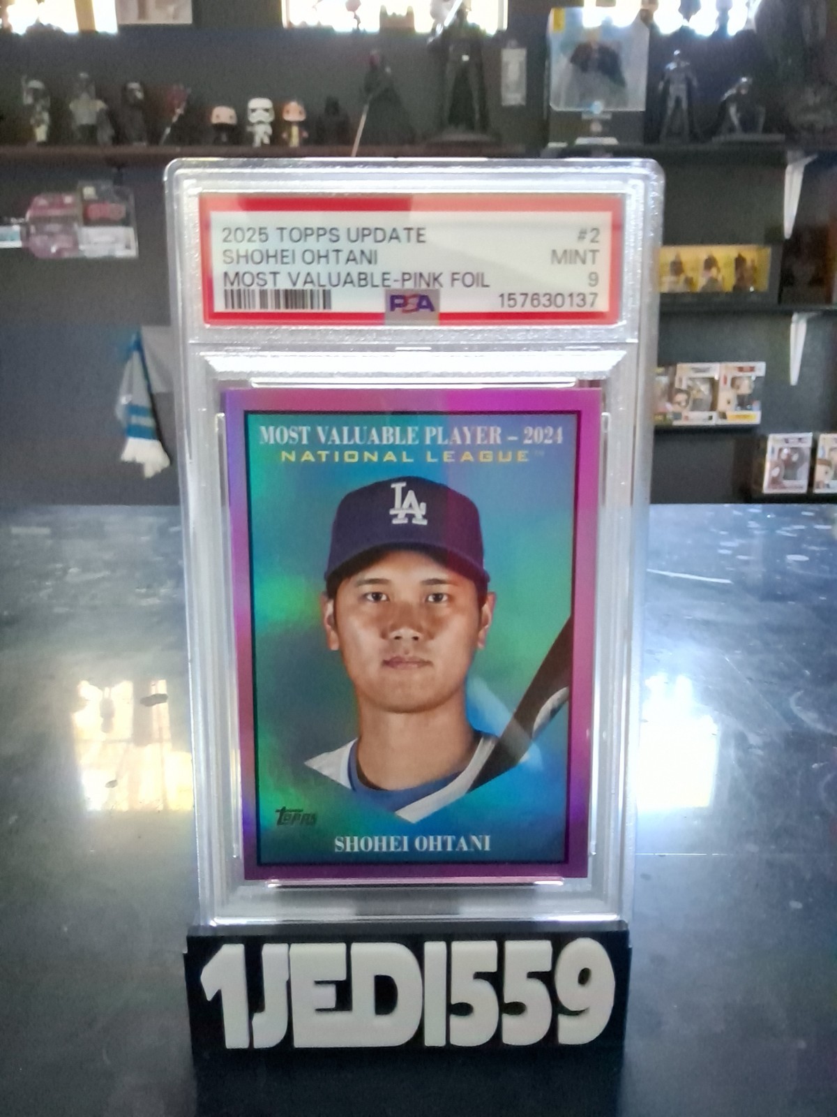 2025 Topps Update Shohei Ohtani Most Valuable-Pink Foil view 2