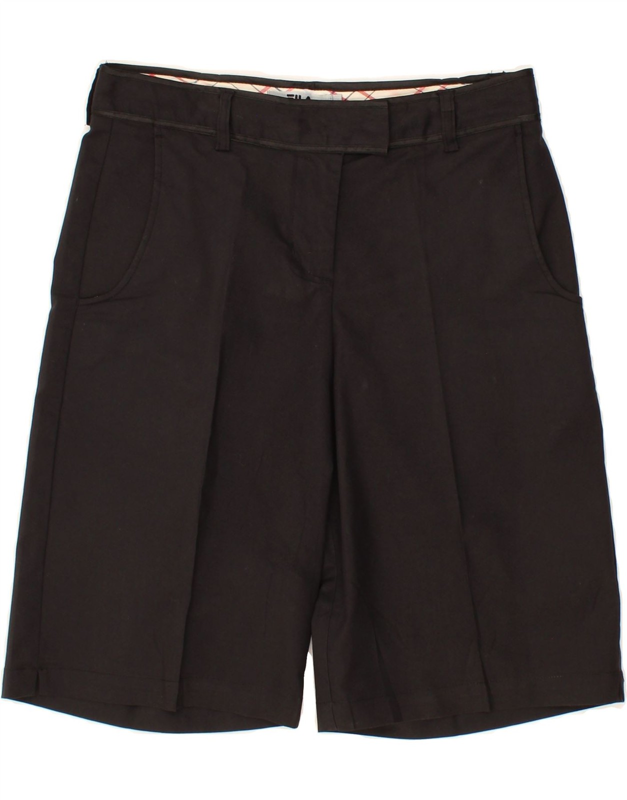 FILA pantaloncino donna casual US 8 Medium W30 nero cotone CB03