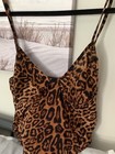 Animal Print Hi-Cut Thong Cotton-Feel Teddie/Bodysuit, size 12-14. — photo 2