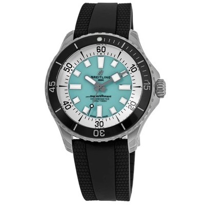 New Breitling Superocean Automatic 44 Turquoise Dial Men's Watch A17376211L2S1