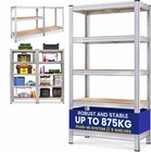 5 Tier Heavy Duty Racking Shelf Garage Shelving Storage Shelves Unit 180x90x40cm