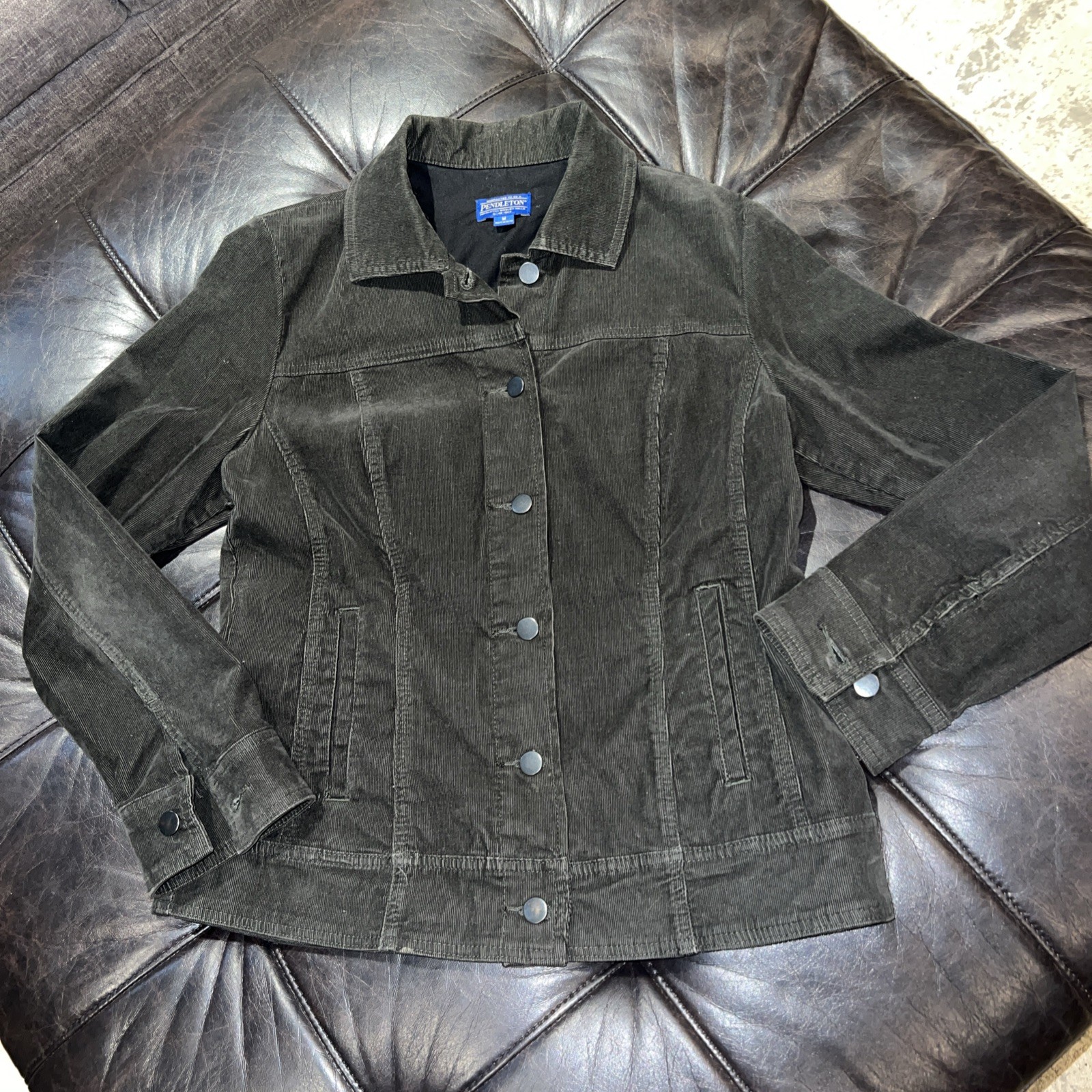 Pendleton Jacket Women’s  Medium M Green Corduroy - image 1