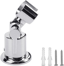 All Metal 180 Adjustable Shower Wand Holder with Handle, Wall Mount, Handheld Sh