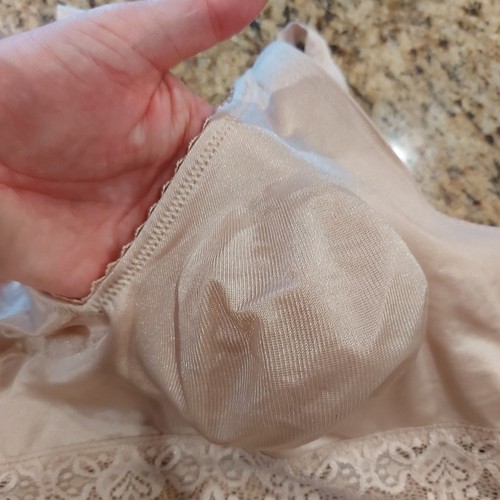 RUBY RIBBON Size 38 Lace Demiette Bra Beige/Nude STYLE 3033 Adj Strap Silicone - Picture 15 of 15