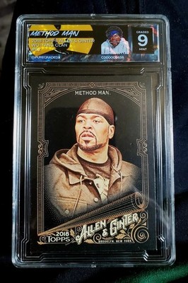 PureGradedX Mint 9  2018 Allen & Ginter X (BLACK) . METHOD MAN . WU TANG CLAN .