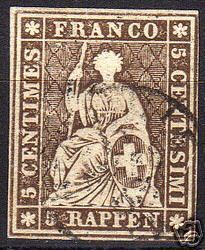 Switzerland 1854 YV 26d CANC VF | eBay